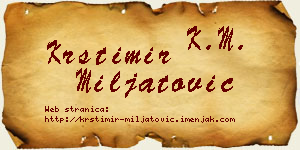 Krstimir Miljatović vizit kartica